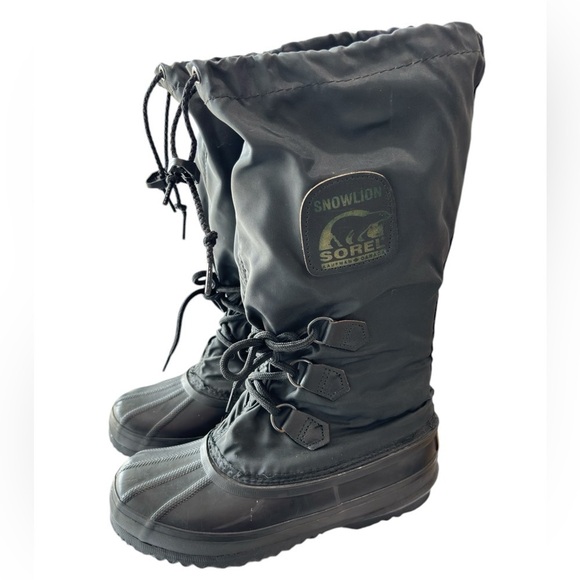 SOREL Womens Snow Lion Boots Sorel CANADA Snowmobile Snow Boots Arctic Size 6 - Picture 1 of 16